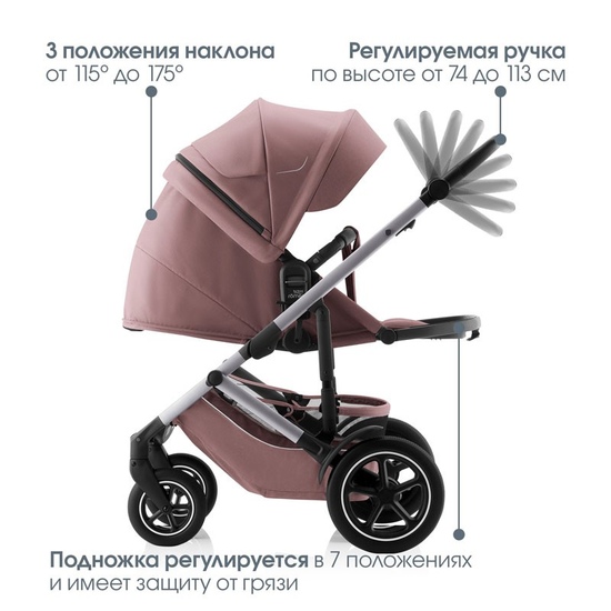 Коляска 2 в 1 Britax Roemer Smile 5Z Dusty Rose - 10